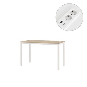 [두닷] 콰트로 C타입 65W 노트북 데스크 1200x600mm, 덴버오크+에어화이트