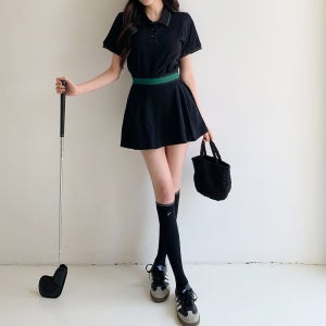 여성 골프웨어 세트 티셔츠 반팔 스커트 치마 빅사이즈