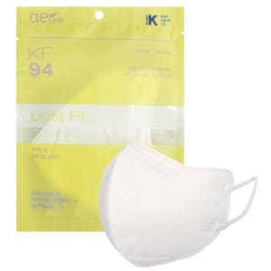 [독감 예방] 아에르 라이트핏 마스크 흰색(KF94)10매(중형)