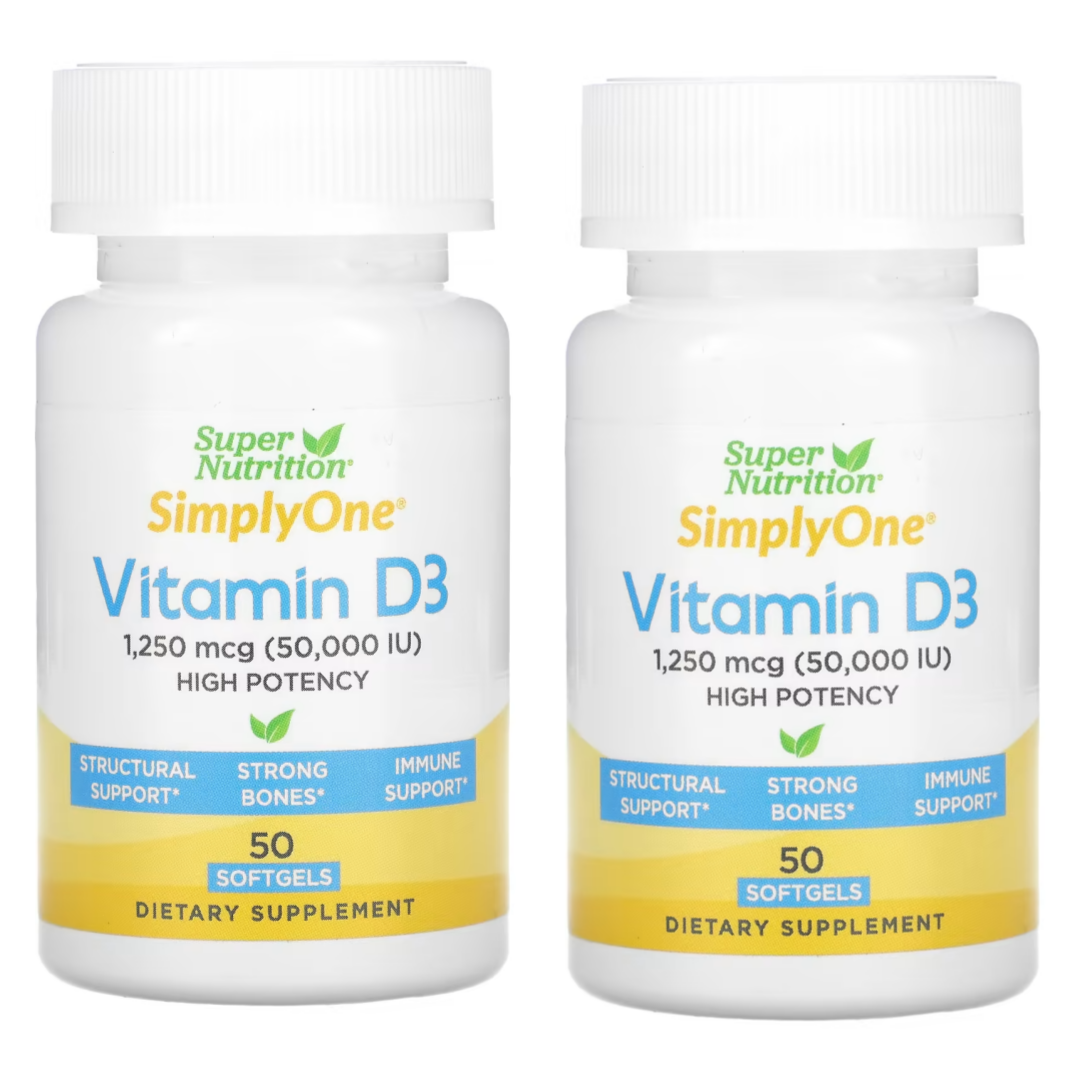1+1 슈퍼뉴트리션 심플리원 <b>비타민D3 콜레칼시페롤 50000IU</b> 50정