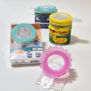 디자인엠에스 캔 오프너 뚜껑따개 실리콘 덮개 프리사이즈 캔따개마개프 3개입