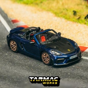 타막웍스 x 미니챔프 1/64 포르쉐 718 스파이더 RS Gentian Blue Metallic - COLLAB64