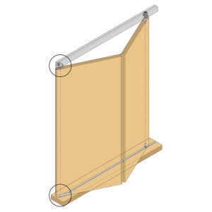 코아스 폴딩도어 접이문 FD-100 3도어 피벗힌지세트 100KG