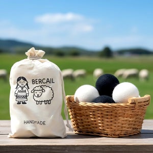 베르카일 7.5cm/60g 건조기 양모볼 핸드메이드 뉴질랜드 양모 100% 6p