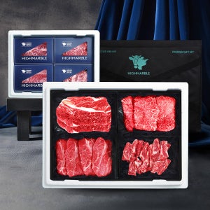 하이마블 프리미엄 1호 1kg 냉동 소고기 목등심 부채살 살치살 황제갈비살 명절선물 추석 설날