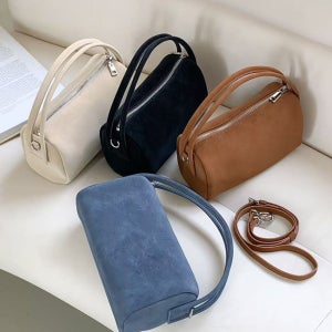 더블 핸들 누벅 미니백 [4COLOR]