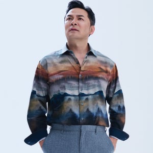 [예작] 아트워크 프린트 셔츠 블랙 YJEFUA724BK