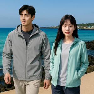 유니클로 바람막이 UV 차단 봄 가을 남자 단체 러닝 자켓