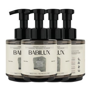 바빌룩스 퍼퓸 핸드워시 500ml x 4개 우드향 대용량 항균 99% 손세정제 거품 물비누
