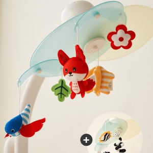 하베브릭스 신생아 아기 모빌 양방향 흑백 컬러 인형 거치대 풀세트