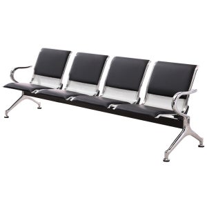 대기 실 의자 장 병원 교회 로비 용 공항 4인용 블랙(쿠션)