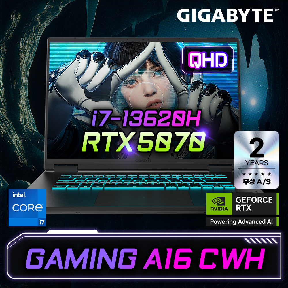 기가바이트 Gaming A16 CWH RTX 5070 (1,549,000원) (무료)