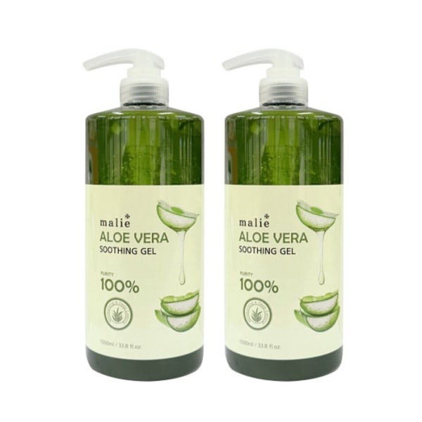 마리에 순도 100% 알로에베라 수딩젤 1000ml 수분 진정 대용량