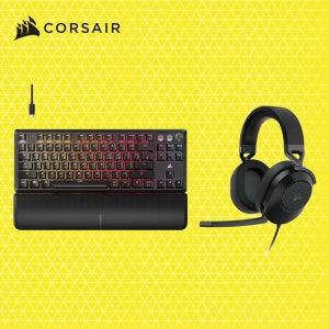 커세어 K70 MGX TKL 자석축 래피드트리거키보드 + HS65 서라운드헤드셋 블랙 세트