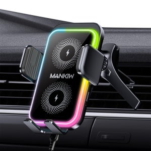 Mankiw맨큐 차량용 고속 무선충전기 15W LED 라이트 송풍구형 거치대 M120