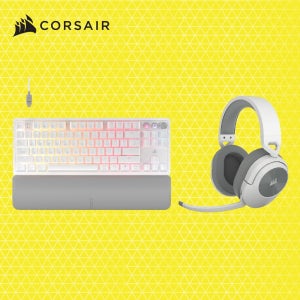 커세어 K70 MGX TKL 자석축 래피드트리거키보드 기계식 + HS55 무선헤드셋 화이트 세트