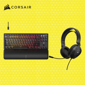 커세어 K70 MGX TKL 자석축 래피드트리거키보드 + HS35 V2 서라운드 PC헤드셋