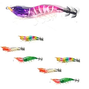 리얼새우에기 쉬림프 RS 심해갑오징어에기 닭새우 UV야광 60mm 80mm