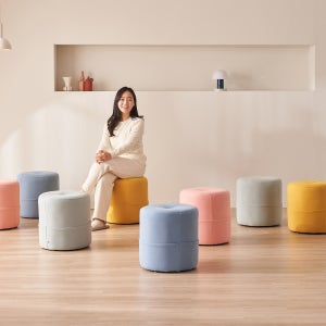 일마레하우스 모아 화장대의자 원형 수납형 모던 스툴 4colors