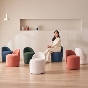 일마레하우스 아트 부클레 화장대의자 원형 모던 스툴 4colors