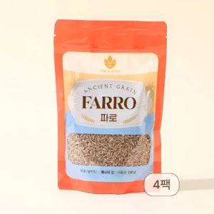 퓨어하베스트 파로 곡물 파로쌀 엠머밀 고대 통곡물 300g, 4개