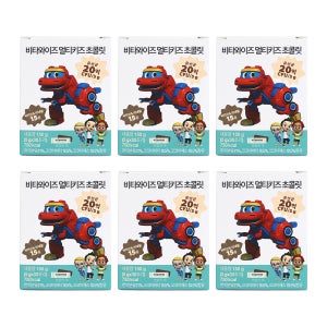 [5+1BOX] HN019 특허유산균이 함유된 비타민과 유산균이 함유된 고고다이노 초콜릿 (30개입X6박스)