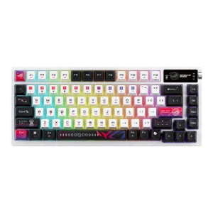 ASUS ROG AZOTH X 75% 무선 기계식 키보드 한글 화이트, Snow축