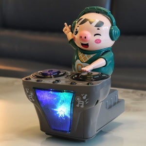 틱톡 춤추는 디제잉 드라이버 힙합 생일선물 미니피그 레드 전동 흔들 힙합고양이 배터리 버전 배터리+드라이버 포함