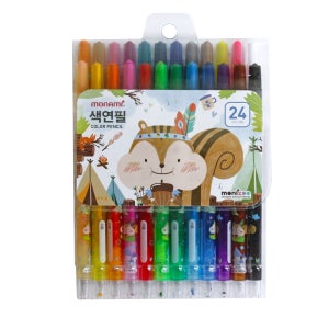 모나미 색연필 SET MONIZOO 샤프식 색연필 24색 남