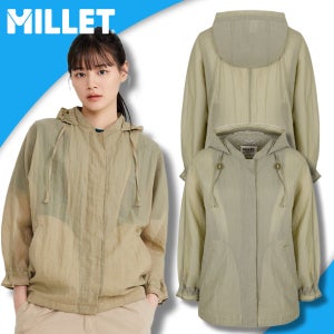 밀레 등산자켓 여성 바람막이 후드 메쉬 아웃도어 활동복 경량 바람막이