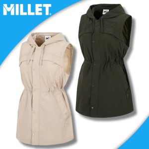 밀레 바람막이 조끼 여성 여름 중기장 베스트 등산 아웃도어 여자 후드집업 자켓