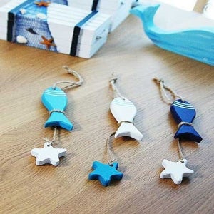 이으면 가렌더가 되는 블루 우드 별 물고기