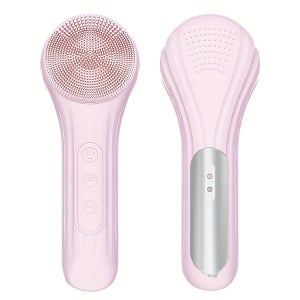 방수 전동 실리콘 클렌징 브러시 분홍색