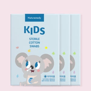 네츄레메디 키즈 신생아 멸균 면봉 3팩/ 개별포장 위생면봉 아기면봉 국내생산 유기농 순면