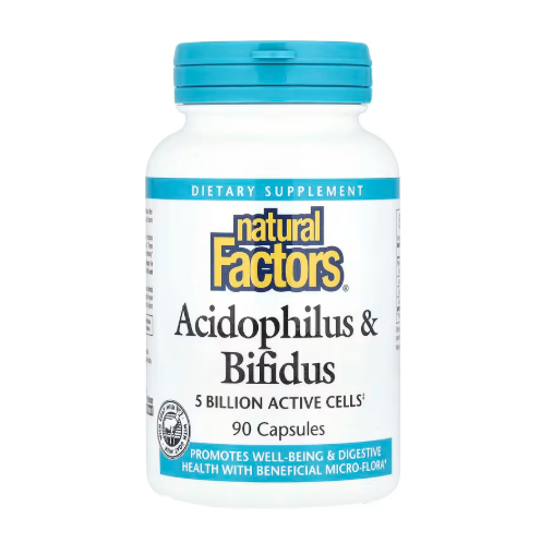 내추럴팩터스 <b>애시도필러스 비피더스 50억</b> CFU 캡슐 90정 Natural Factors