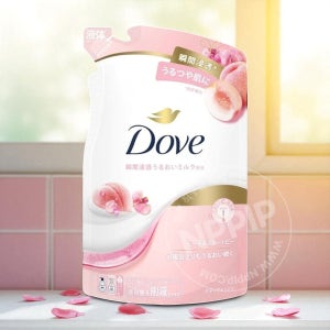 도브 바디워시 피치&스위트피 리필, 330g, 1개