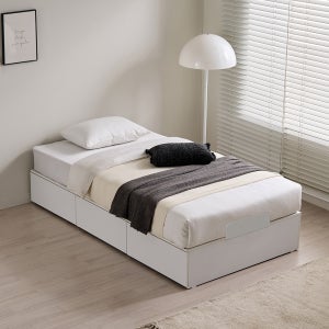 동서가구 토리 빅서랍 수납침대 침대프레임 무헤드형, 슈퍼싱글_기본서랍, 화이트