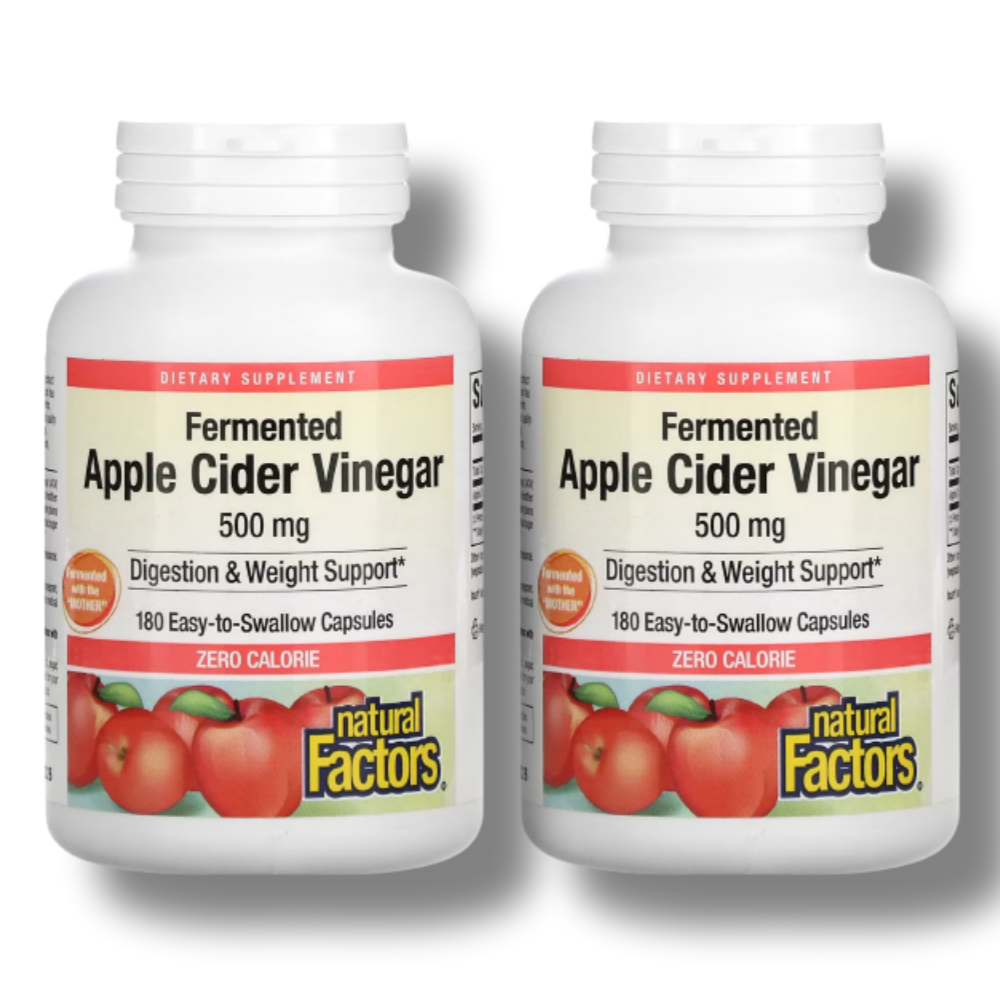 네추럴팩터스 사과 식초 애플 사이다 비니거 <b>애사비 500mg</b> 180정 2개