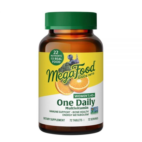 MEGAFOOD 여성용 40+ 원 데일리 멀티비타민 태블릿, 72 CT