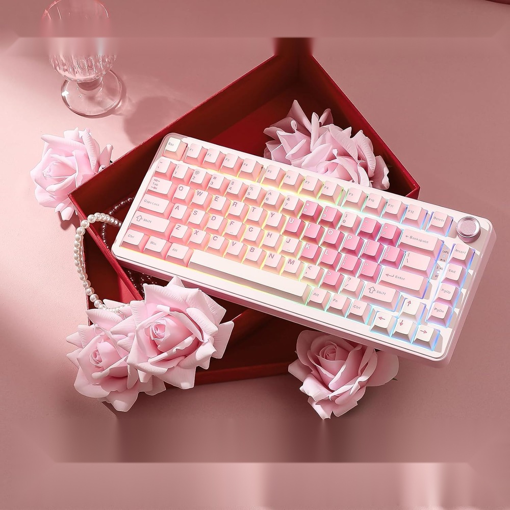 윤지 B75 PRO 75% 무선 기계식 키보드 (Cocoa Cream V2 Switch) 대표 이미지