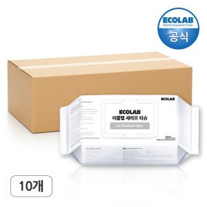 이콜랩 세이프 티슈 100매x10개(총1000매)대용량 / 항균 물티슈(바이러스제거 99.99%)