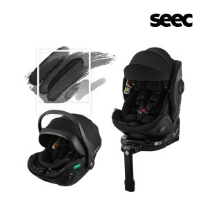 [예약판매 : 11월 말 입고예정] 시크(SEEC) 맥스 아이리스 아이사이즈 모듈러 카시트(인펀트+컨버터블+베이스)세트 시크 블랙