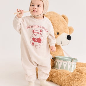 [밀크베이비] 귀여운곰돌 아기바디수트 유아우주복