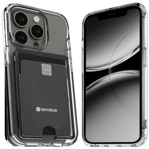 아이엠듀 변색방지 카드수납 케이스 2장 투명, 아이폰13 프로