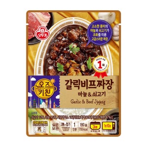 오뚜기 오즈키친 갈릭비프짜장, 180g, 1개