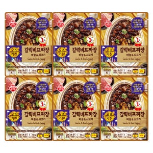 오뚜기 오즈키친 갈릭비프짜장, 180g, 6개