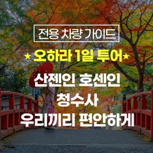 오사카 교토 오하라 투어 우리 가족끼리 편안하게 단독 전용 차량 프라이빗 소규모 일일 투어