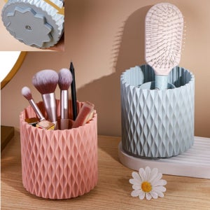 360도 회전 원형 연필꽂이 다용도 펜 꽂이 학생 책상 탁상 볼펜 정리함 문구 수납 연필통