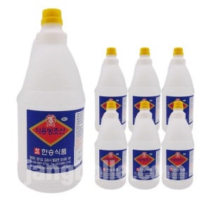 한승식품 식용 빙초산(PET) 1.5L 6개 1박스 대용량 식당 업소 음식점 제조 제초