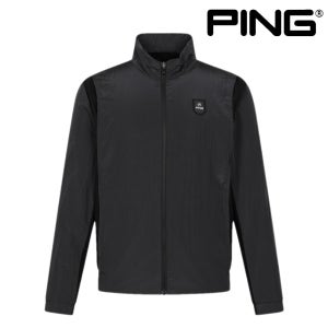 핑 골프웨어 남성 골프 점퍼 소재 믹스 간절기 스윙 집업 자켓 PING 로고 E3JP202